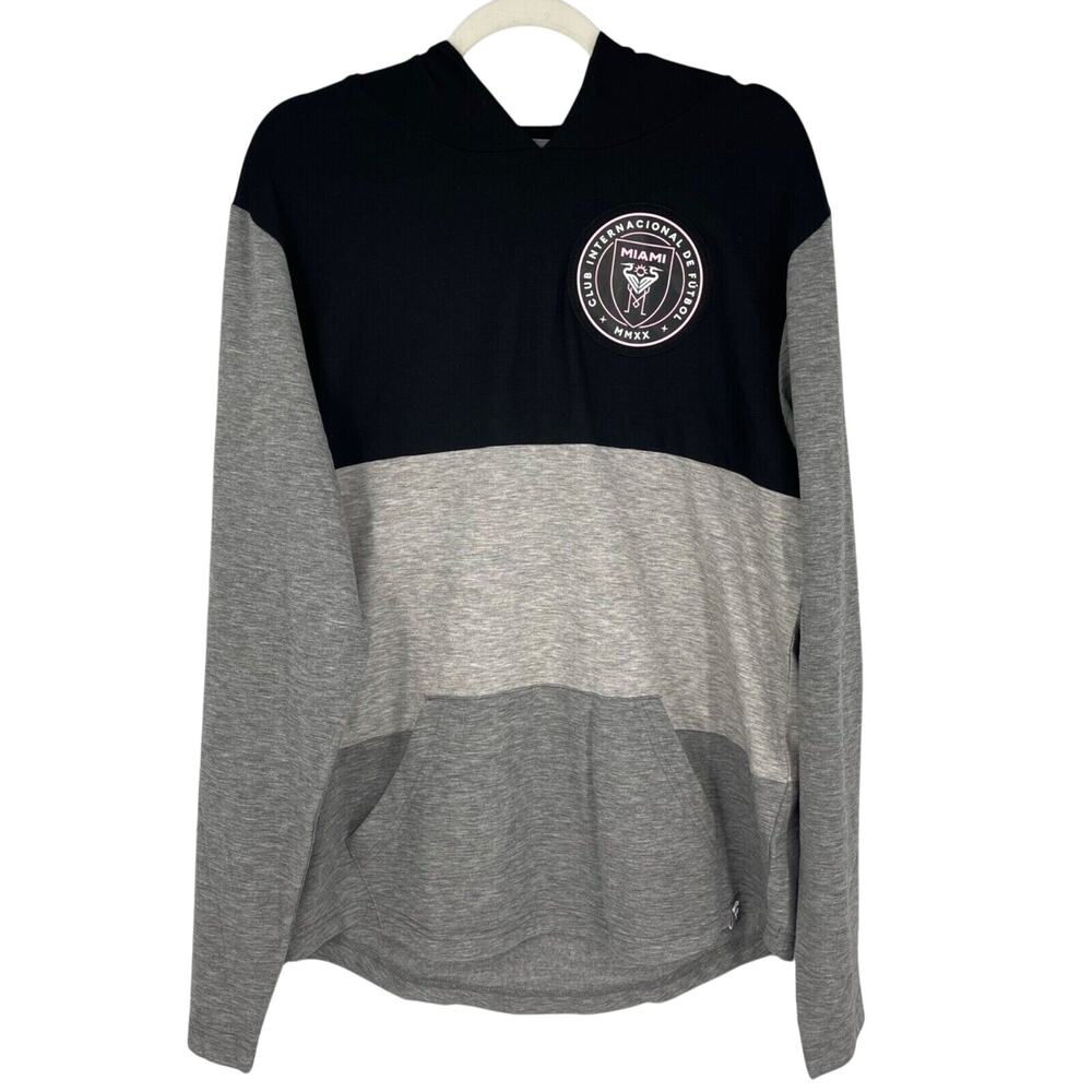 Fanatics Inter Miami CF Prep Squad Line Logo Pullover Hoodie Large Futbol Soccer
